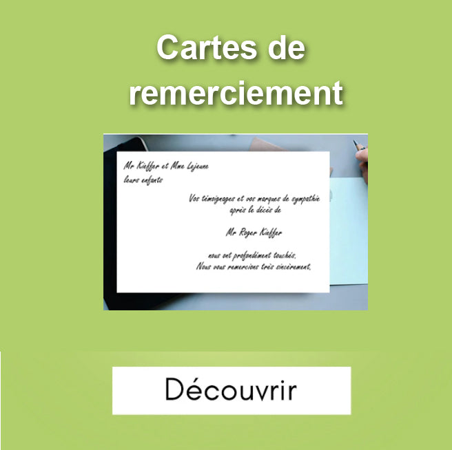 Carte de Remerciement Décès