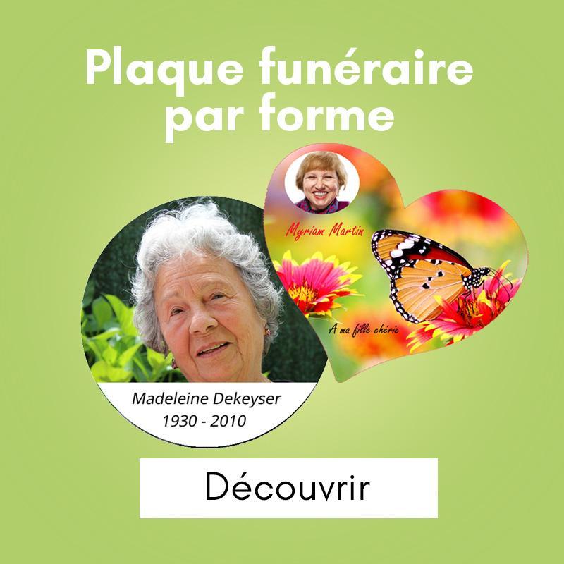 Plaque funéraire par forme
