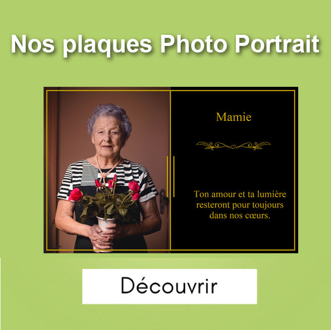 Collection Plaques Funéraires Photo Portrait - Hommages Personnalisés et Émotionnels