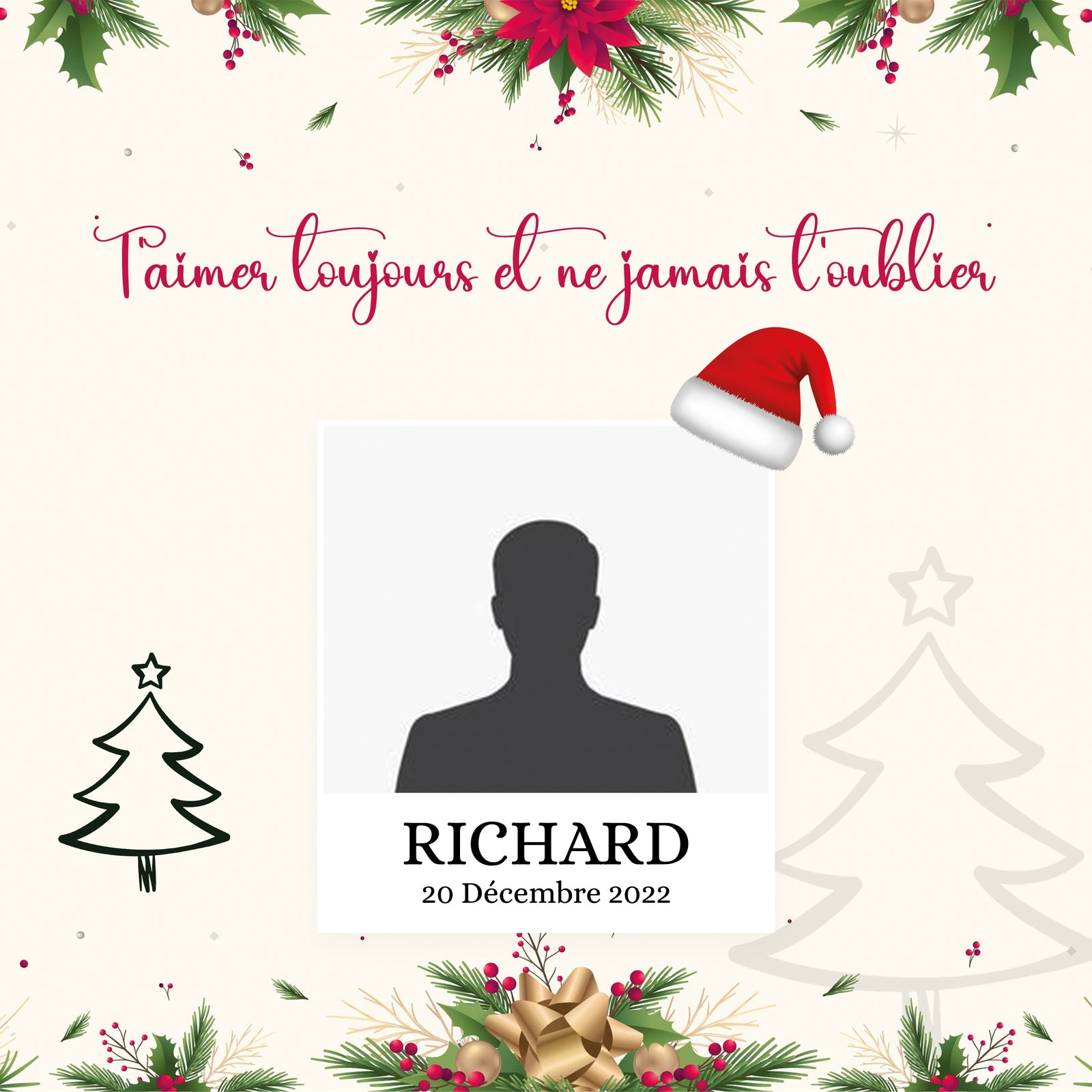 🎨 Déco Créative : Plaques Photo FOREX® chapeau de noel