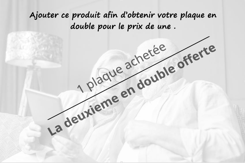 Plaque en double - Offre spéciale