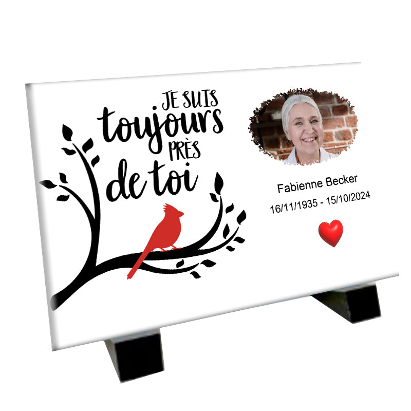 Plaque Funéraire Personnalisable 'Amour Éternel' – Qualité et Émotion à Petit Prix