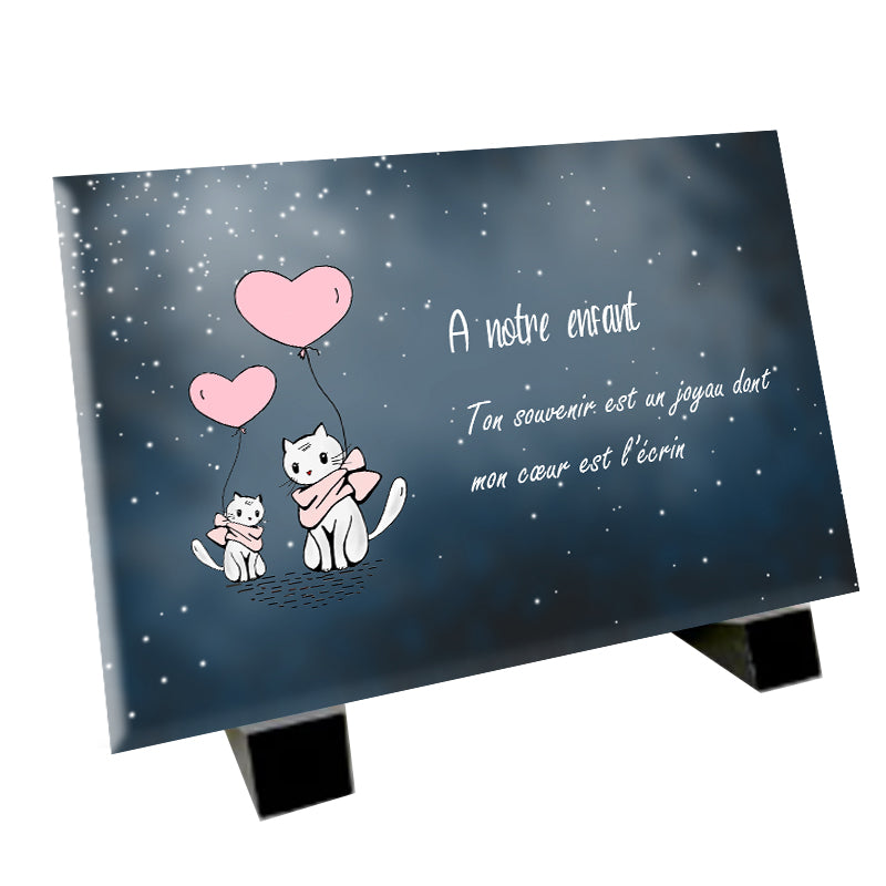 Plaque Funéraire « Petit Chaton » – Personnalisable et Abordable - lesplaquesdespetitsanges.com