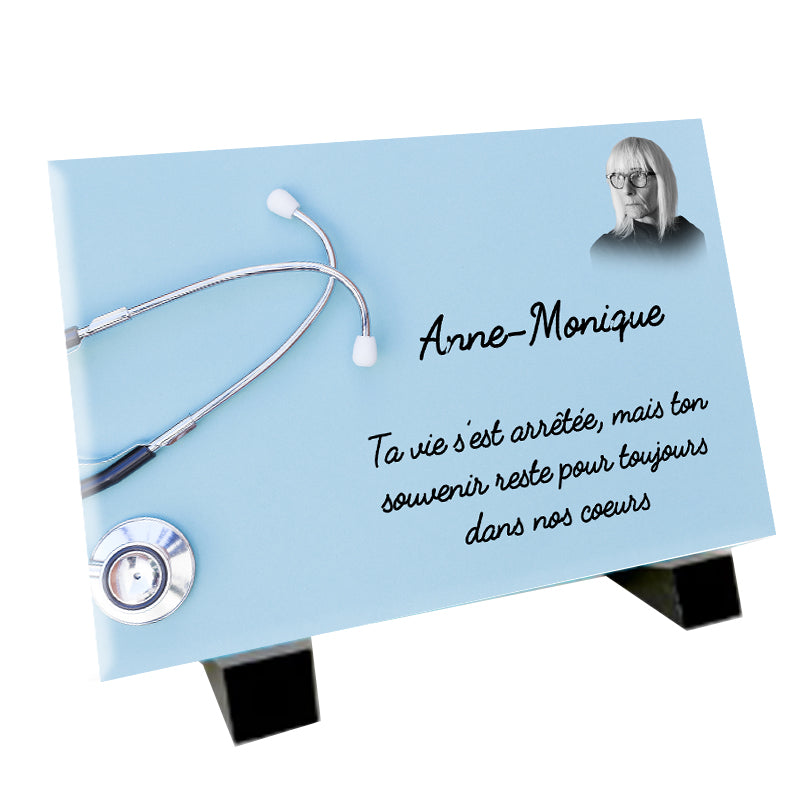 Plaque Funéraire Médecin - Hommage à un professionnel de la santé- Offre spéciale -80%
