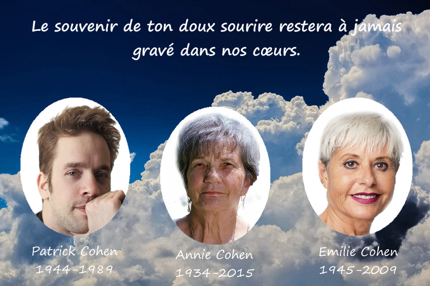 plaque funéraire avec 3 photos | lesplaquesdespetitsnges.com