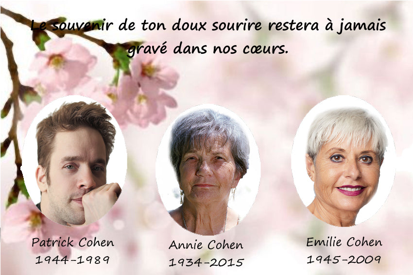 plaque funéraire modèle fleur mauve | https://lesplaquesdespetitsanges.com