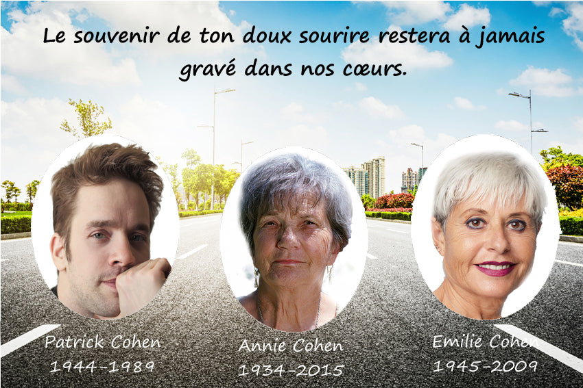 plaque funéraire modèle le chemin | https://lesplaquesdespetitsanges.com/