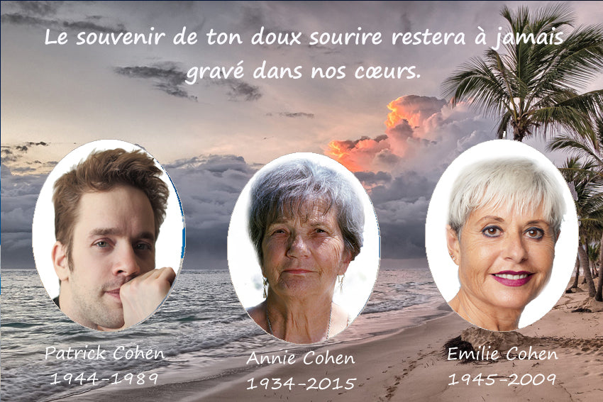 plaque funéraire modèle la plage | lesplaquesdespetitsanges.com/