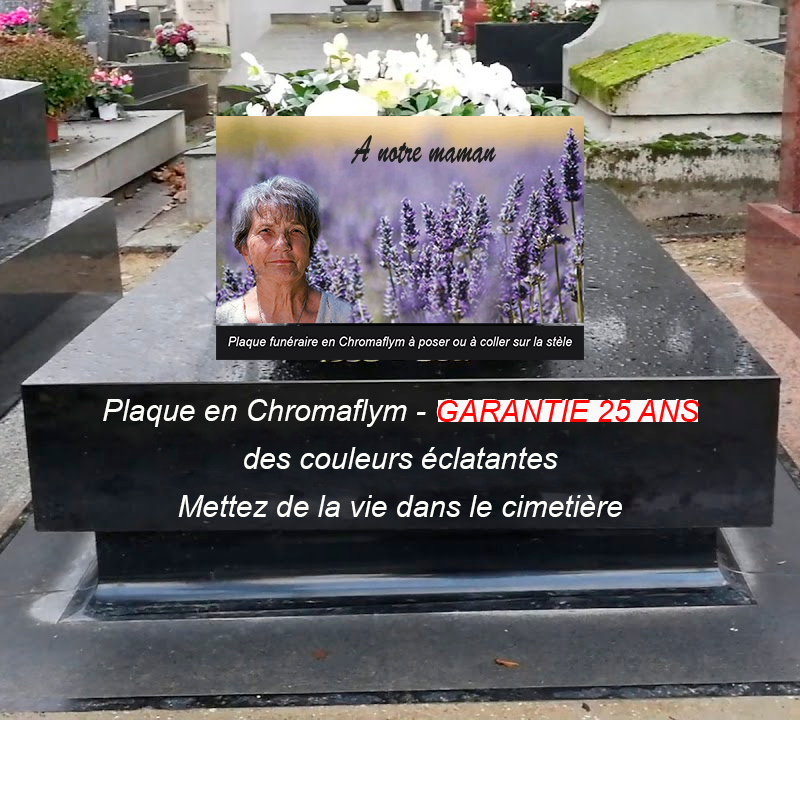 plaque funéraire pour stèle à personnaliser