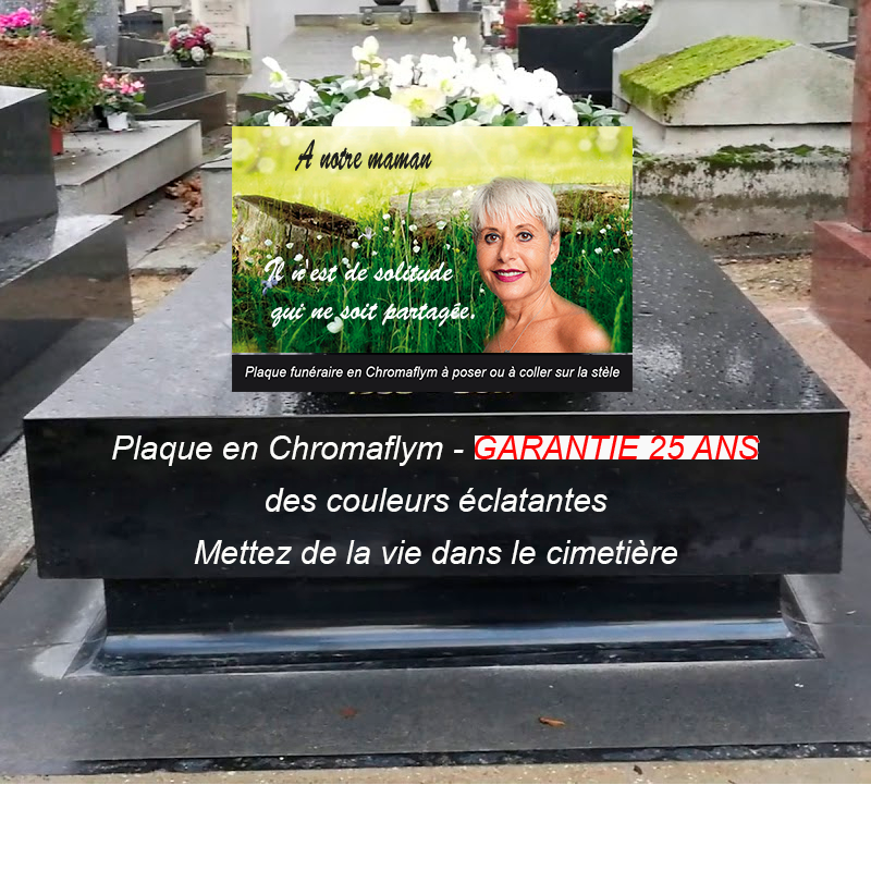 plaque pour pierre tombale