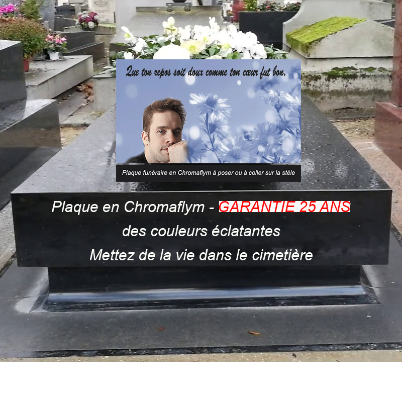 plaque funéraire avec texte à personnaliser