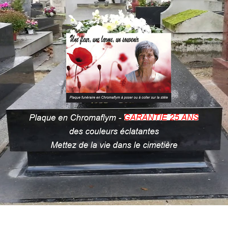 plaque funéraire mamie, coquelicot pour sépulture | La boutique des petits anges™ 