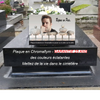 plaque funéraire pour sépulture avec photo papa