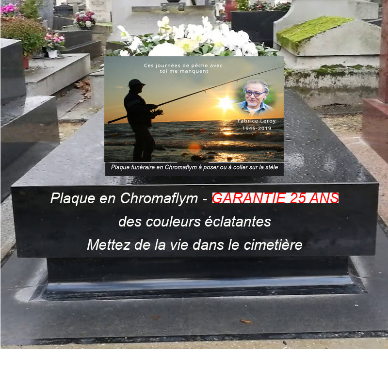 Plaque funéraire modèle 2 pécheur | lesplaquesdespetitsanges.com 