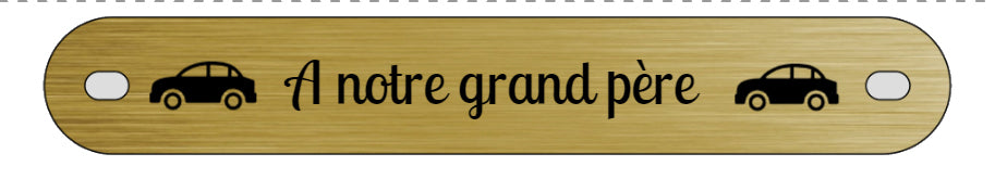 Inter funéraire - modèle avec pictogramme voiture