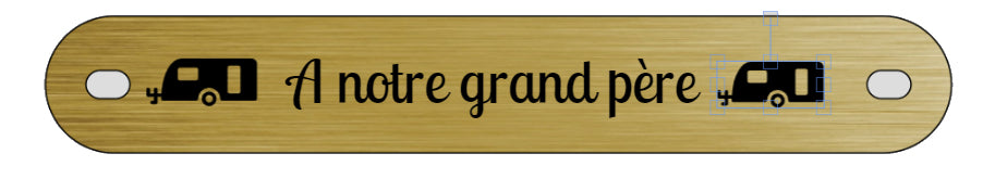 Inter funéraire - modèle avec pictogramme caravane