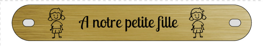 Inter funéraire - modèle avec pictogramme petite fille