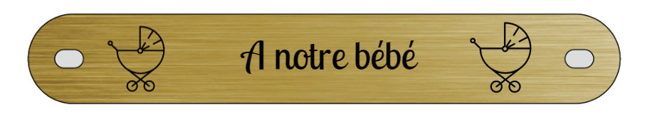 Inter funéraire - modèle avec pictogramme poussette bébé