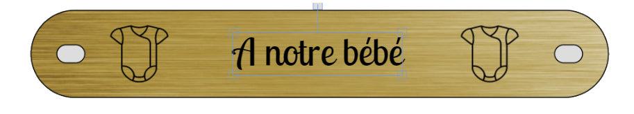 Inter funéraire - modèle avec pictogramme avec body bébé