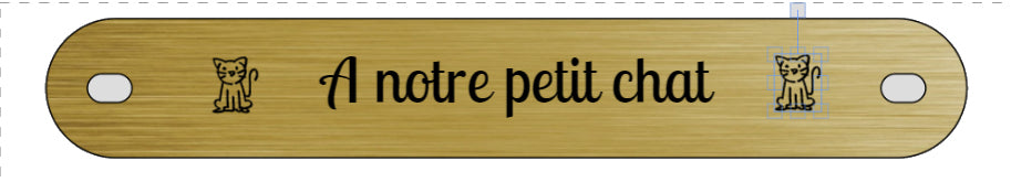 Inter funéraire - modèle avec pictogramme petit chat