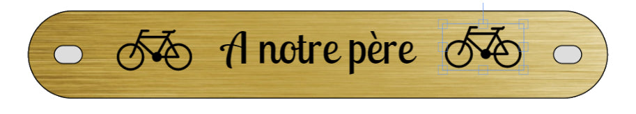 Inter funéraire - modèle avec pictogramme vélo