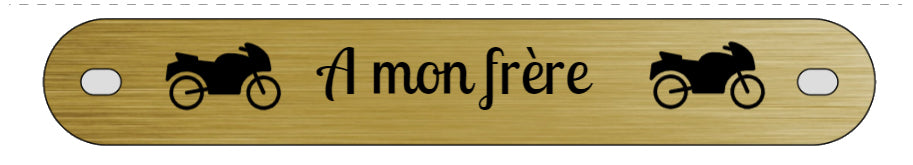 Inter funéraire - modèle avec pictogramme moto de course