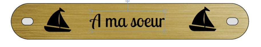 Inter funéraire - modèle avec pictogramme voilier