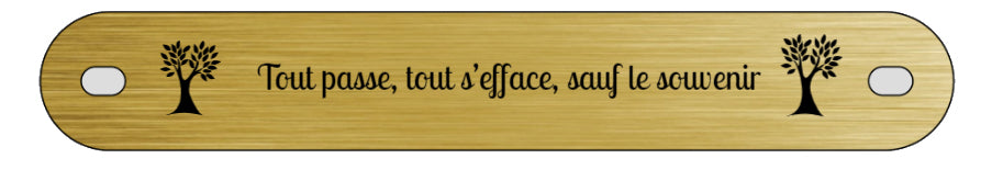 Inter funéraire - modèle avec pictogramme arbre de vie pour mémorial