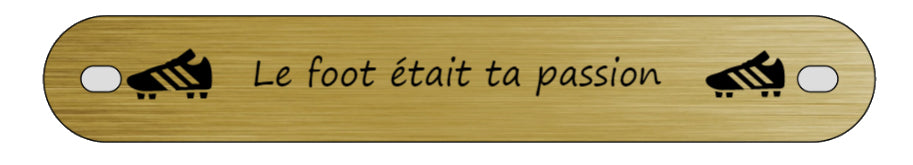 Inter funéraire - modèle avec pictogramme d'un footballer