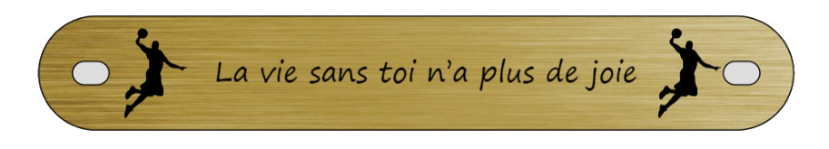 Inter funéraire - modèle avec pictogramme d'un handballeur