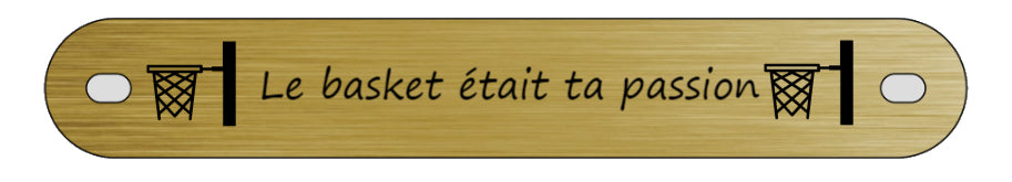 Inter funéraire - modèle avec pictogramme d'un joueur de basket