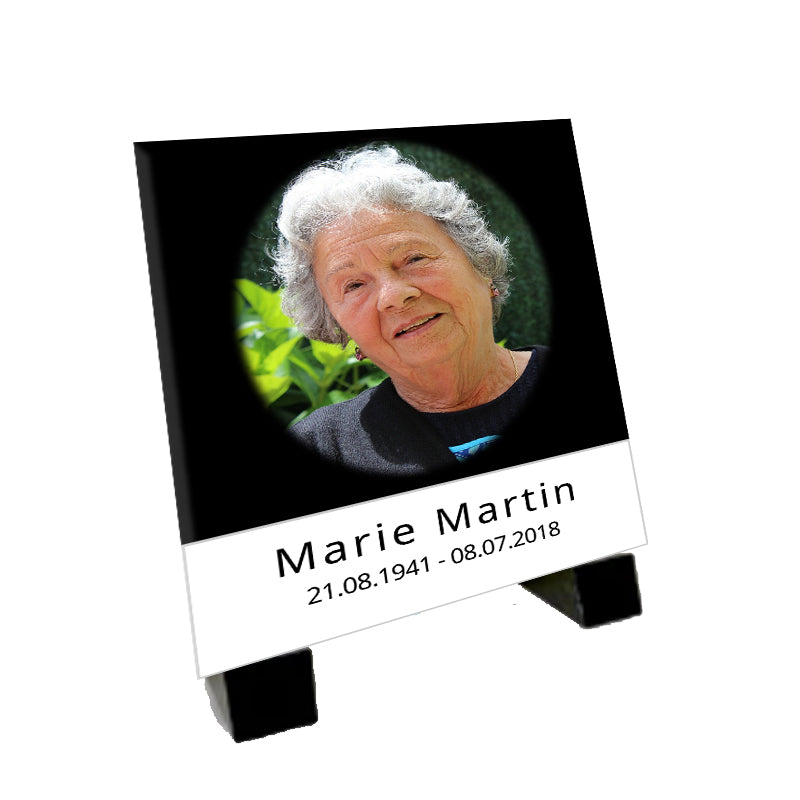 plaque funéraire avec photo ovale | La boutique des petits anges™