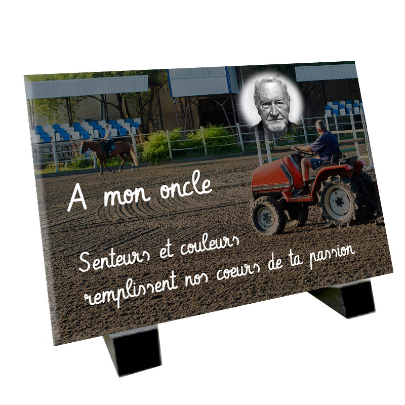 Plaque funéraire métier "Agriculture"