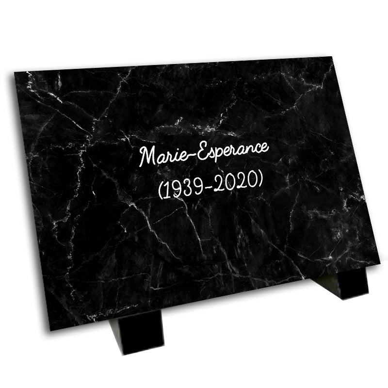 plaque tombale avec effet marbre | lesplaquesdespetitsanges.com