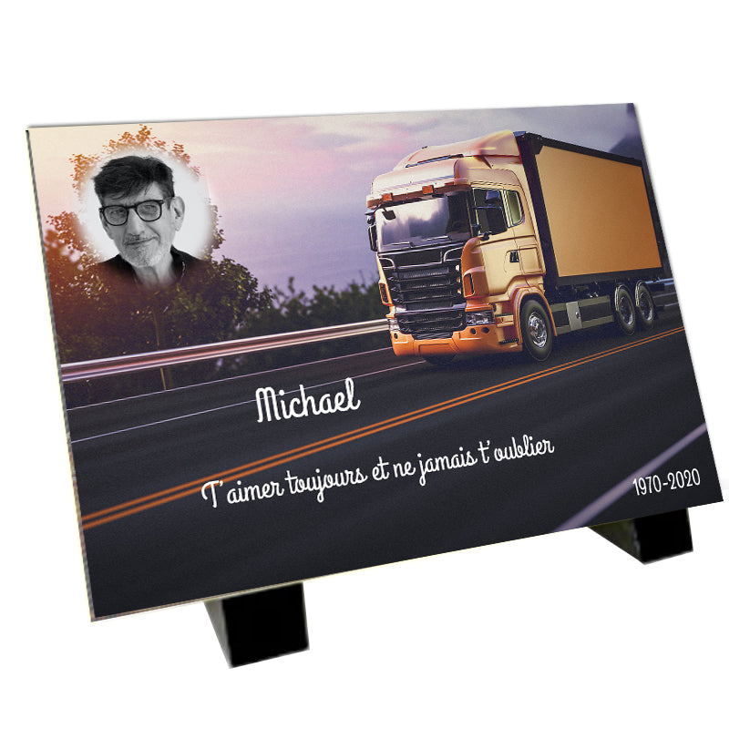 Plaque funéraire métier "Nos amis les Routiers" - Offre spéciale -80%