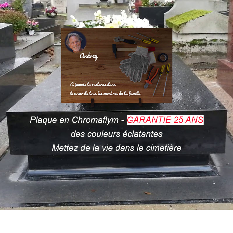 Plaque funéraire métier "Bricoleur"