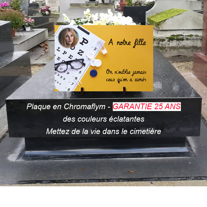 plaque funéraire opticien