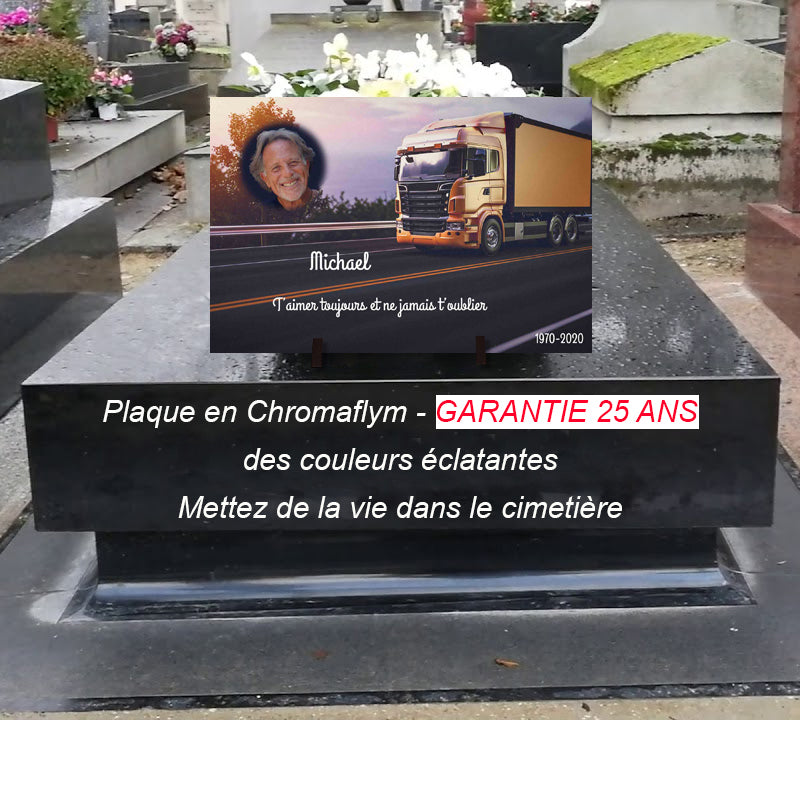 plaque funéraire moderne routier